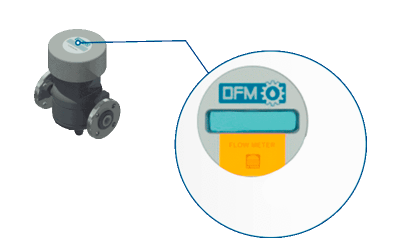 animación de la medición de un medidor de flujo de combustible