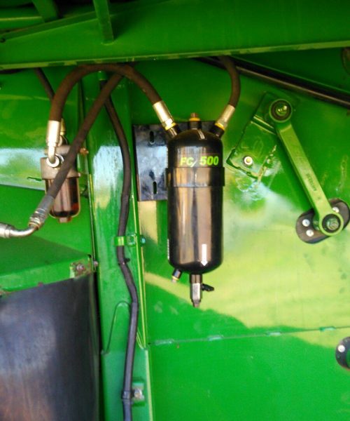 Purificador de combustible en uso