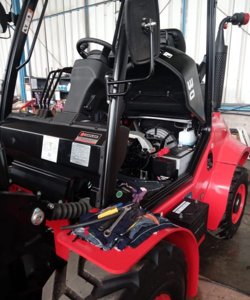 instalación del purificador fc200 en una flota de montacarga